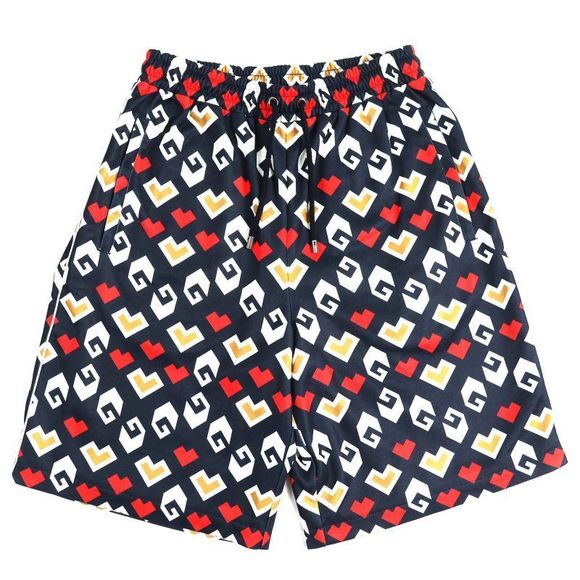 Gucci 23AW 752639 All-over Design Shorts Navy White Red XS With Box Made In
